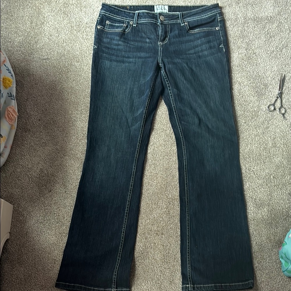 Aeropostale Blue Flare Wide Leg Jeans